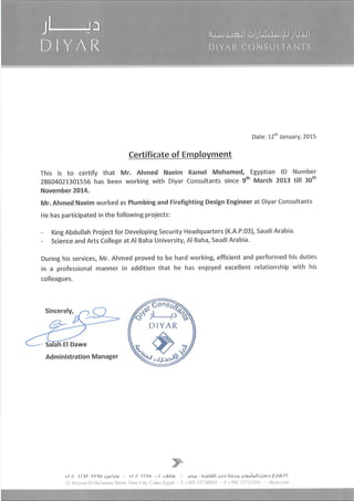 My Experience Certificates