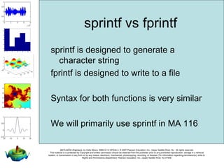 Fprintf Vs Sprintf Matlab: Sprintf Example – BVEO