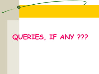 QUERIES, IF ANY ???
 
