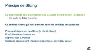 Principe de Slicing
La disponibilité et la planification des Datasets conditionnent l’exécution
 On parle de Slice (tranc...