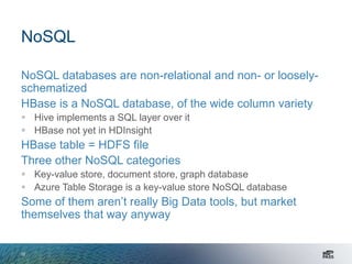 Big Data on the Microsoft Platform | PPT