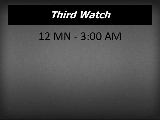 Third Watch Am Third Watch Am