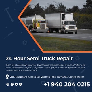 24 Hour Semi Truck Repair - Forward Diesel Repair