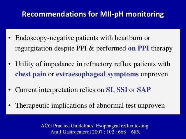 pH monitoring of the esophagus