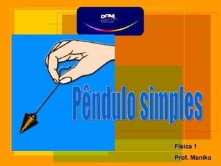Pêndulo simples Física 1  Prof. Manika 