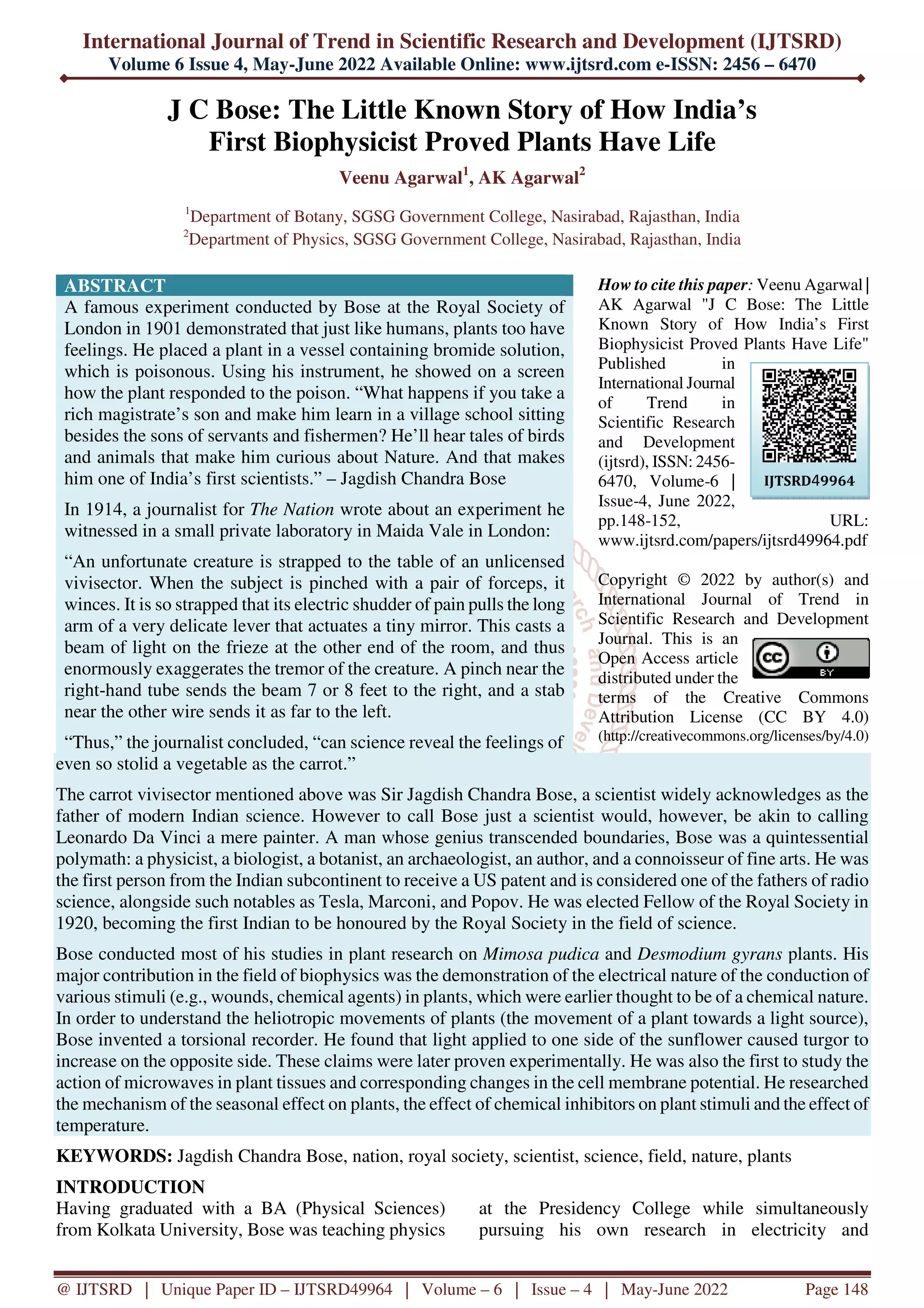 J C Bose The Little Known Story of How India's First Biophysicist ...