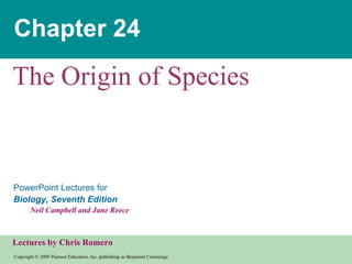 Chapter 24 The Origin of Species 