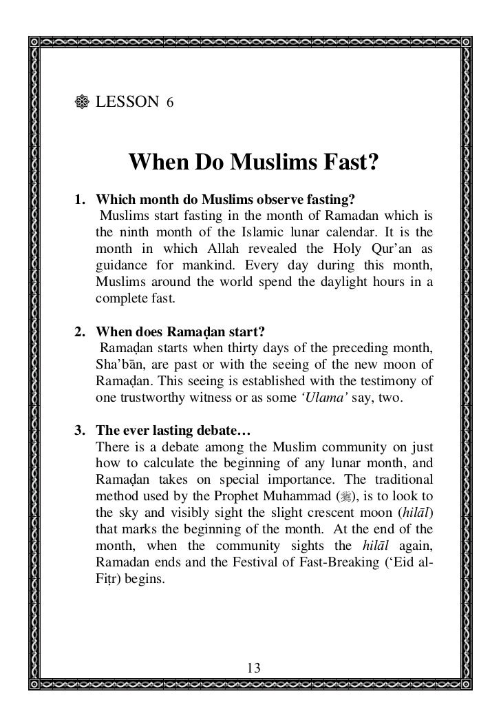 Why do Muslims fast?