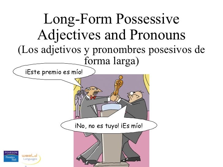 Possessive Adjectives Spanish Chart