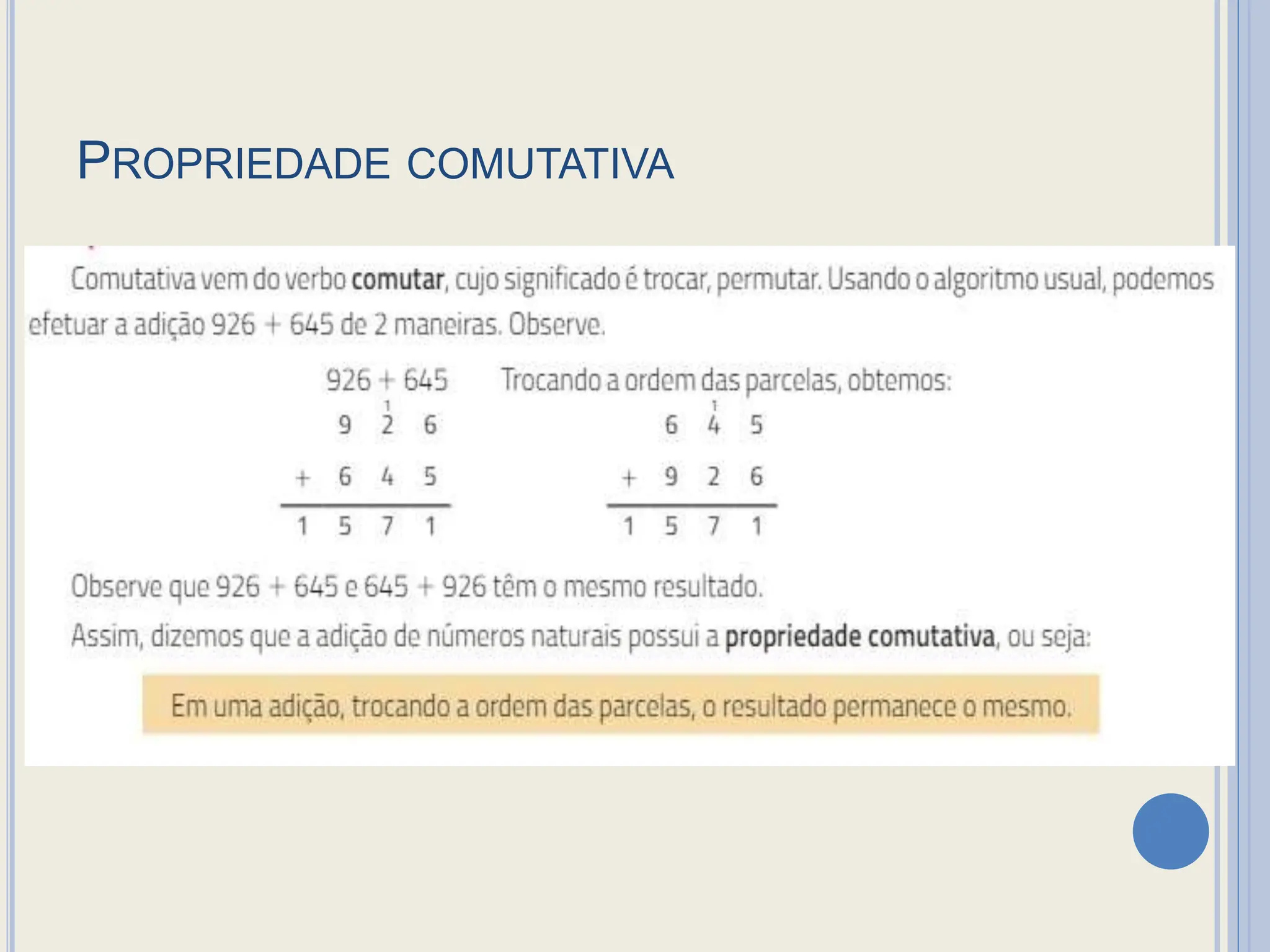 propriedade de adição, comutativa e associativa | PPT