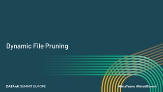 Optimising Geospatial Queries with Dynamic File Pruning | PDF