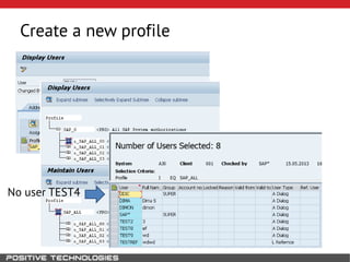 Create a new profile
No user TEST4
 