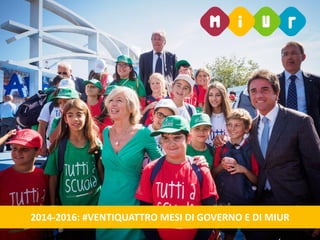 2014-2016: #VENTIQUATTRO MESI DI GOVERNO E DI MIUR
 