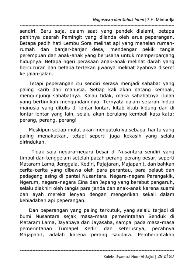 24 Nagasasra dan Sabuk Inten_Singgih Hadi Mintardja | PDF