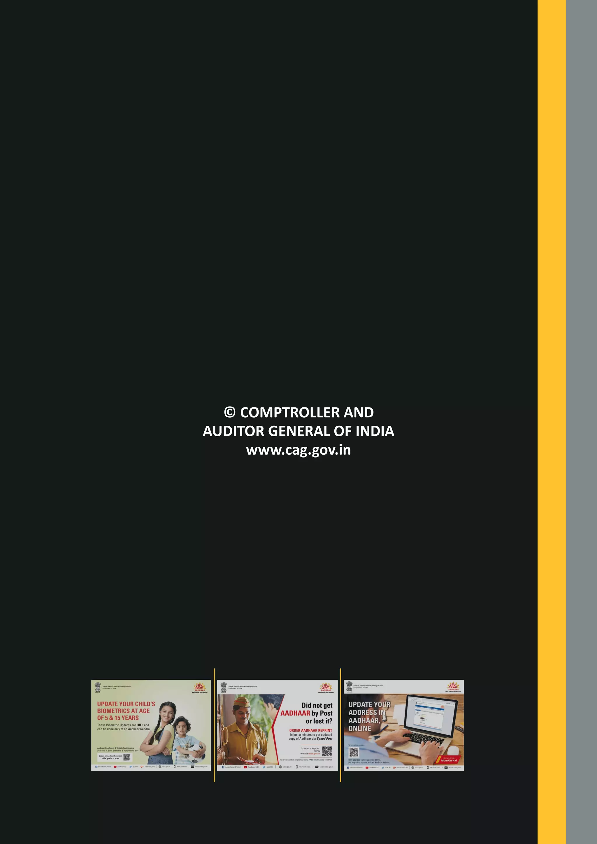 Performance Audit on Functioning of Unique Identification Authority of India