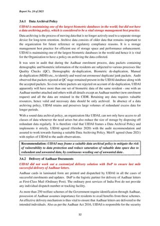 Performance Audit on Functioning of Unique Identification Authority of ...