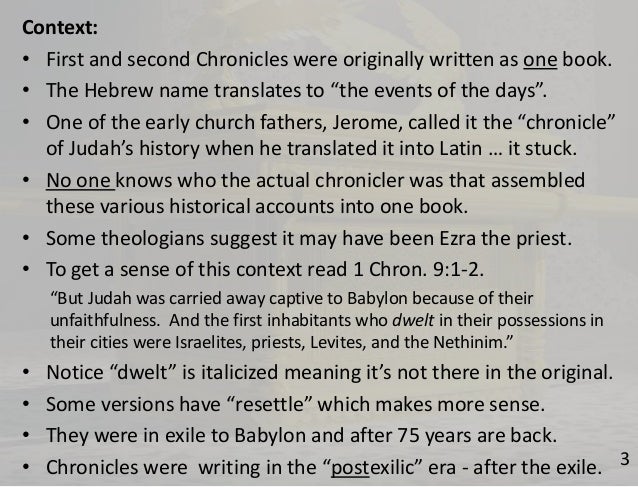 Session 24 Old Testament Overview I Ii Chronicles - 