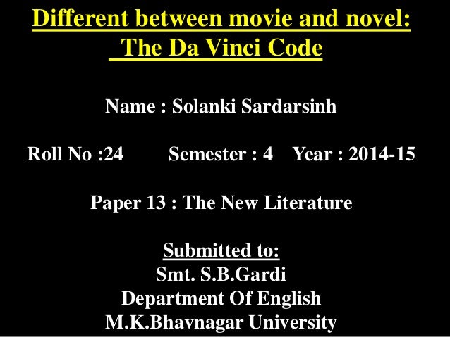 Da vinci code essay