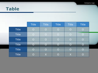 Table O O O O O Title O O O O O Title O X O X O Title O O O O O Title O O O O O Title O O O O O Title Title Title Title Title Title 