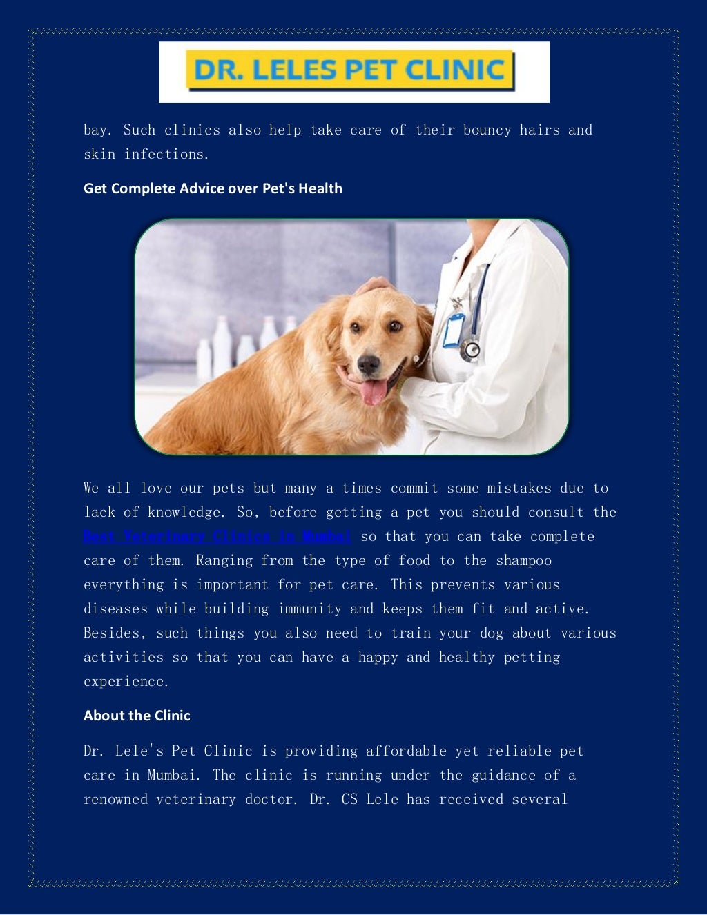 Best Veterinary Clinics in Mumbai Call us +919870274660