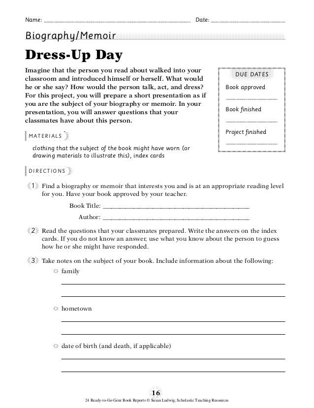 Scholastic 24 ready to go genre book reports 05 image