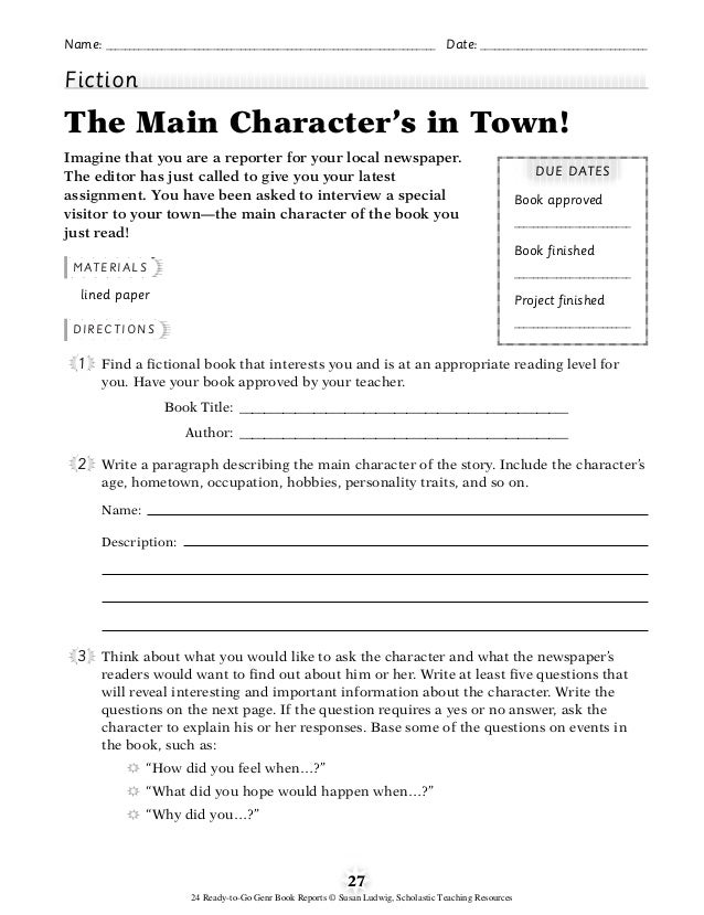 Scholastic 24 ready to go genre book reports 07 image