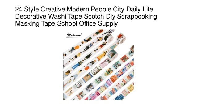 24 Style Creative Modern People City Daily Life Decorative Washi Tape