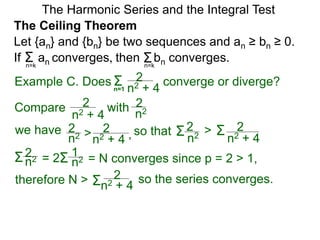24 The Harmonic Series And The Integral Test X
