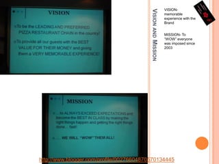 Vision and MissionVISION- memorable experience with the BrandMISSION- To “WOW” everyone was imposed since 2003http://www.blogger.com/profile/00276604870570134445