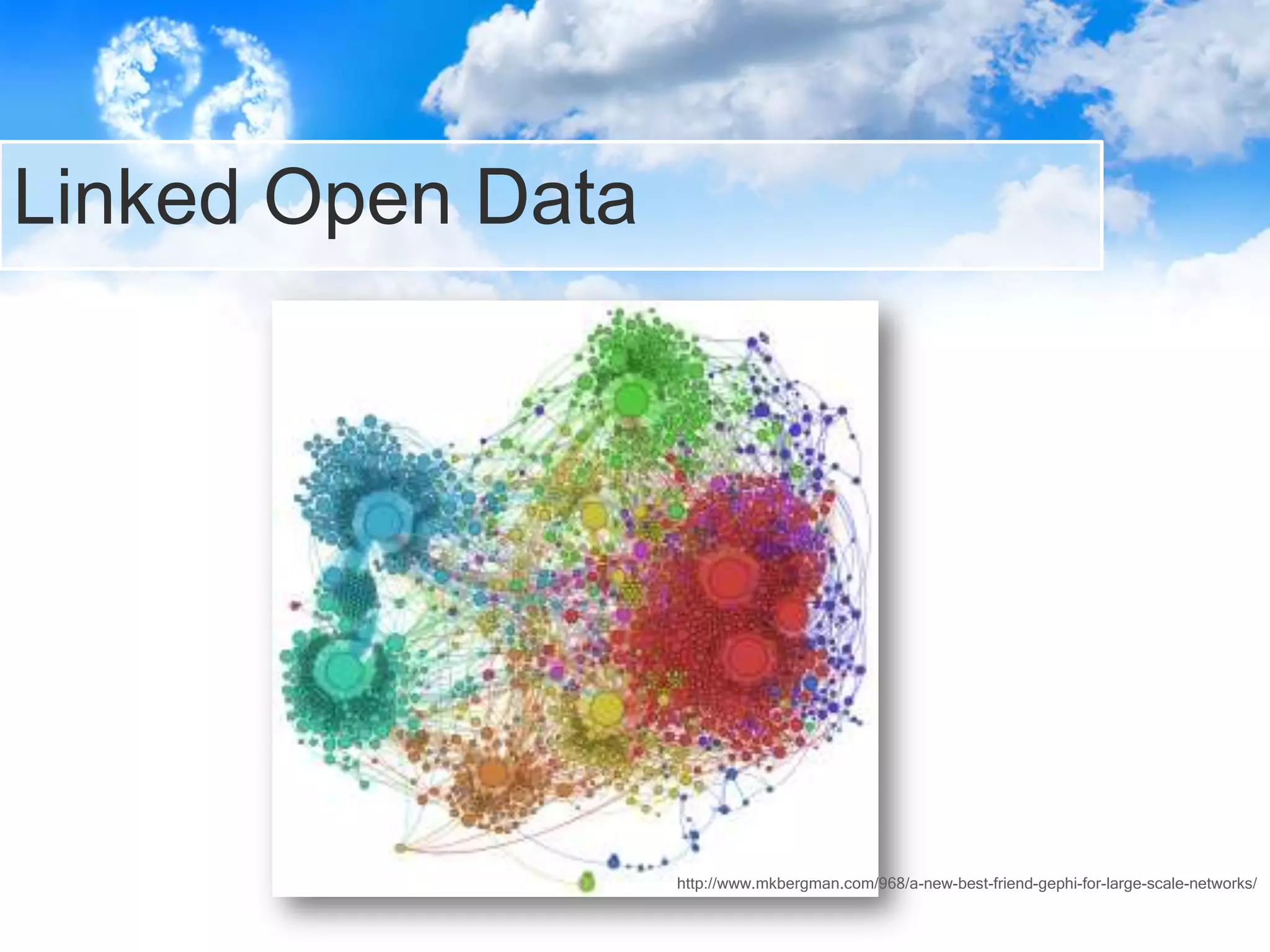 http://www.mkbergman.com/968/a-new-best-friend-gephi-for-large-scale-networks/
Linked Open Data
 