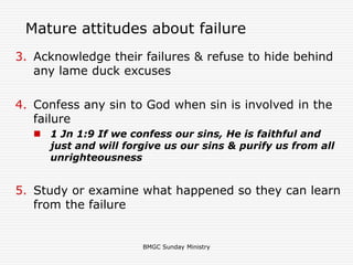 Wisdom to deal with failure | PPTX