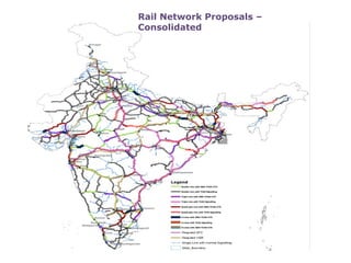 Double Line with ABS+TCAS+CTC
Double Line with TCAS Signalling
Triple Line with ABS+TCAS+CTC
Triple Line with TCAS Signalling
Quadruple Line with ABS+TCAS+CTC
Quadruple Line with TCAS Signalling
6 Lines with ABS+TCAS+CTC
6 Lines with TCAS Signalling
8 Lines with ABS+TCAS+CTC
Rail Network Proposals –
Consolidated
 