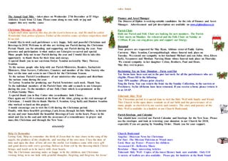 The Annual Goal Mile - takes place on Wednesday 27th December at IT Sligo
Athletics Track from 12-1pm. Please come along to run, walk or jog and
support this very worthy cause
Christmas Message - Fr. Jim
A light shall shine upon us this day; for the Lord is born to us. And He shall be called
Wonderful, God, prince of peace, Father of the world to come; of whose reign there shall
be no end.
I would like to wish each parishioner a very happy, holy and peaceful Christmas and
blessings in 2018. Welcome to all who are visiting our Parish during the Christmas
Period. Thank you for attending and supporting our Parish during the year. Your
presence and participation is what makes our Liturgies so sacred and special.
Many people help out in our Parish during the year and I would like to take this
opportunity to thank them for their time and energy.
A special thank you to our sacristan Evelyn Scanlon assistedby Mary Theresa
Scanlon.
To the various people who help with our Parish Ministries, Readers, Eucharistic
Ministers, Altar Servers, Collectors, Counters and member of the Altar Society who
have set the tone and scene in our Church for the Christmas Season.
To the various Parish Co-ordinators of our ministries who organise and distribute
the various rotas during the year.
To Lavina Scanlon for producing our Parish Newsletter each week. Thank You.
To the individual members of the Parish Choir who add so much to our Liturgies
during the year. To the members of our Folk Choir which is so prominent at the
11.30am Sunday Mass.
A special thank you to Ray Cotter who co-ordinates both Choirs. .
Once again our Crib is situated at the front of the Altar, giving us the real message of
Christmas. . I would like to thank Martin F. Scanlon, Greg Kelly and Damien Scanlon
who worked so hard on this project.
I would encourage you to visit the Crib during the Christmas period.
Finally, with these heartfelt greetings,I ask Jesus,through his holy Mother, to bestow
on you and your household the beautiful blessings of Love in the heart, Peace in the
mind and Joy in the soul and with the assurance of a remembrance in prayer and
mass this Christmas and through the New Year.
sincerely
Help Us Remember
Loving God, Help us remember the birth of Jesus that we may share in the song of the
angels, the gladness of the shepherds, and worship of the wise men. Close the door of
hate and open the door of love all over the world. Let kindness come with every gift
and good desires with every greeting. Deliver us from evil by the blessing which Christ
brings, and teach us to be merry with clear hearts.
May the Christmas morning make us happy to be thy children, and Christmas
evening bring us to our beds with grateful thoughts, forgiving and forgiven, for Jesus'
sake. Amen.
Finance and Asset Manager
The Diocese of Elphin is seeking suitable candidates for the role of Finance and Asset
Manager. Advertisement and job description are available on www.elphindiocese.ie
Parish Choir
Both our Parish and Folk Choir are looking for new members. The Parish
Choir meets on Mondays for rehearsal and the Folk Choir on Sunday at
11.00am. If you can sing please join and support our liturgy.
Bereaved
Your prayers are requested for May Ryan, Athlone sister of Paddy Galvin,
Carraroe. Mary Scanlon, Carrowgubbadagh whose funeral took place on
Tuesday. We extend our sympathy to her husband Michael and son John. Also, Eileen
Kelly, Sycamores and Mowlam Nursing Home whose funeral took place on Thursday.
We extend sympathy to her daughter Celine, Brothers, Paul and Denis.
May they rest in peace.
Reclaiming Tax on Your Donation - Form sent Out
Tax forms have been sent out in the post last week for all the parishioners who are
eligible. Please fill in the following:
Your PPS number (Please print clearly)
Sing the Form. You can return the from via the Sunday Collection, to the sacristy or
Presbytery. So far 68 forms have been returned. If you receive a form, please return it
to us ASAP.
Tobernalt Holy Well
The Christmas period is a special time to visit the Holy Well with family and friend.
This Church in the open doors reminds us of our faith and the perseverance of so
many people to cherish it in our society and country. The story and journey of the
Holy Well is available in a booklet at our Church Bookstand.
Parish Envelops and Calendar
You should have received our Parish Calendar and Envelops for the New Year. Please
use the envelopes and look at reviewing your donation to our Church for 2018,
especially if you are paying by Standing Order. Thank you for your support.
Church Bookstand
Angelus - Diocesan News for Christmas
Far East -The Mission/ Pakistan at 70 and more
Lord, Hear my Prayer - Prayers for children
Ascension CD - Reflective Music
Revelator - Many interesting Articles
Tobernalt Holy Well - Copies of the latest History book now available. Only €10
A variety of leaflets are also available. Please pay for booklets at the Book Stand
 