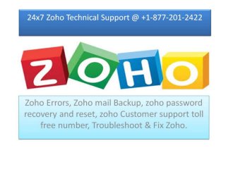 Zoho Technical Support Phone Number 1 877 201 2422