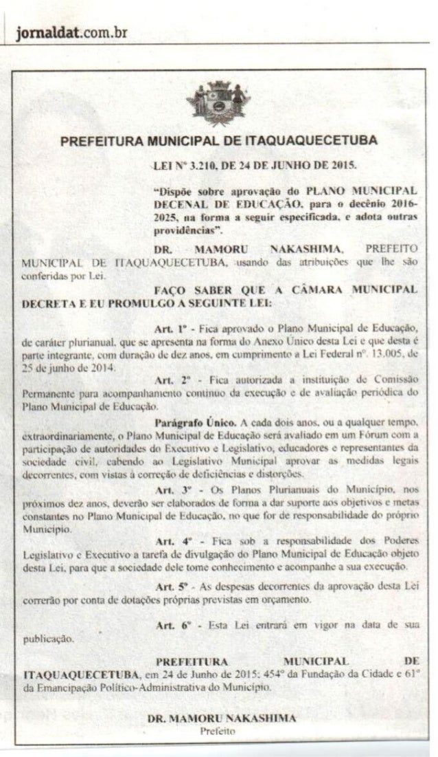 25 06-2015 -plano municipal de educação