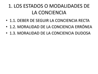 25. modalidades de la conciencia | PPTX