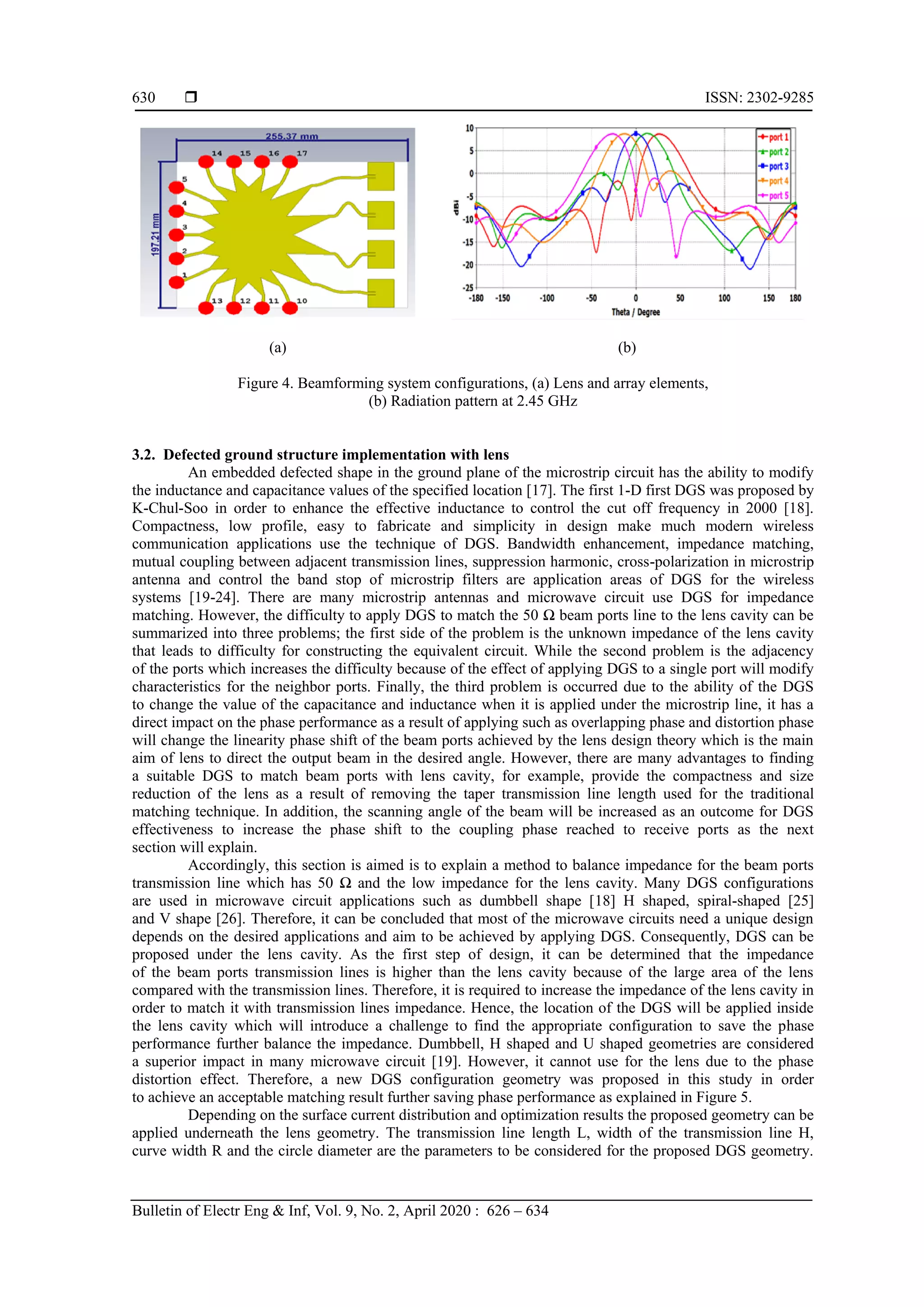 A new approach for impedance matching rotman lens using defected ground ...