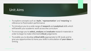25.01.21 Analysing Performance - Introduction | PPTX
