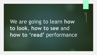 25.01.21 Analysing Performance - Introduction | PPTX