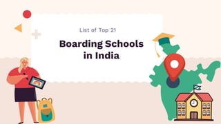 Boarding Schools
in India
List of Top 21
 