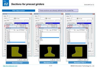 MIDAS CIVIL Tendon template for prestressing | PDF