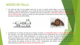 25.- RCM Modos de Falla para ingenieria de mantenimiento | PPTX