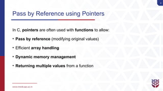 25. Pointers and Function.pptx in C programming | PPTX