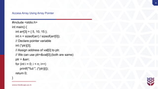 25. Pointers and Function.pptx in C programming | PPTX