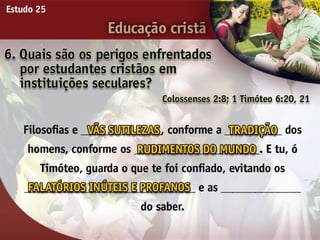 25   educacao cristã