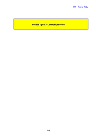 SPP – Ricerca INAIL




Schede tipo A - Controlli periodici




               118
 