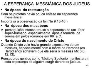 O pior aconteceu quando Jesus tinha 19 anos de idade.
Flavio Josefos escreve que um samaritano invadiu o
templo em Jerusalém com ossos humanos, os jogou
dentro do Lugar Santo, para profanar o templo.
Para os judeus foi como se alguém jogasse uma
“bomba em Deus”, um atentado ao Templo.
Isso gerou um ódio enorme.
O escritor inglês, Joaquim Jeremias, especialista em
costumes daqueles tempos, afirma que a partir deste
fato cada judeu devoto, antes do por do sol, deveria
erguer a mão na direção de Samaria e amaldiçoar os
samaritanos pelo Deus de Abraão, tamanho o ódio e
a revolta dos judeus!
 