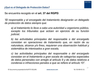 25 RGPD - reglamento general de protección de datos | PDF