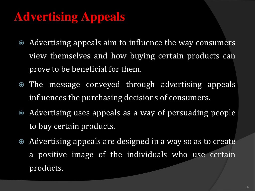 My Presentational On Various Types Of Advertising Appeals