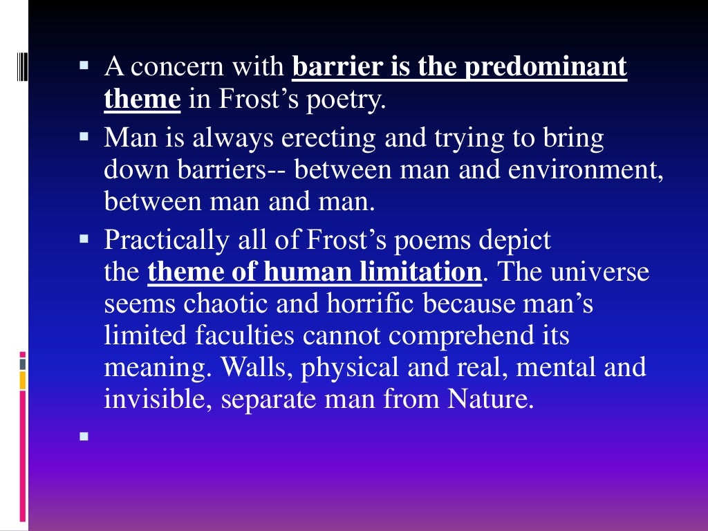 Theme of Robert Frost Poetry